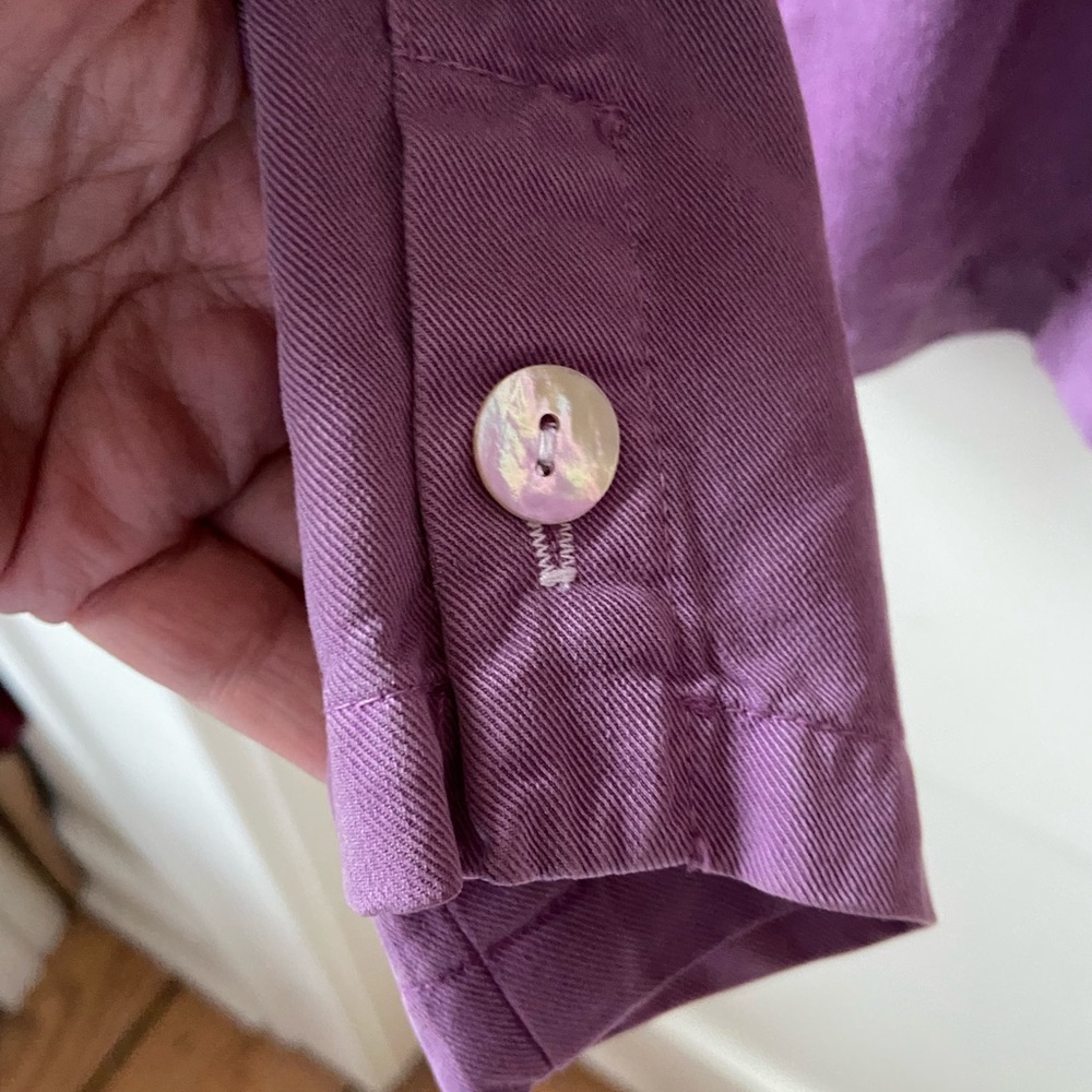 GERTIES Women’s Dark Lavender 100% Lyocell/Tencel Boxy Jacket Sz L - Picture 4 of 7